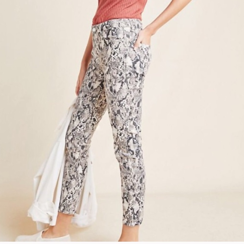ANTHROPOLOGIE Sanctuary Snake Print Skinny Jeans